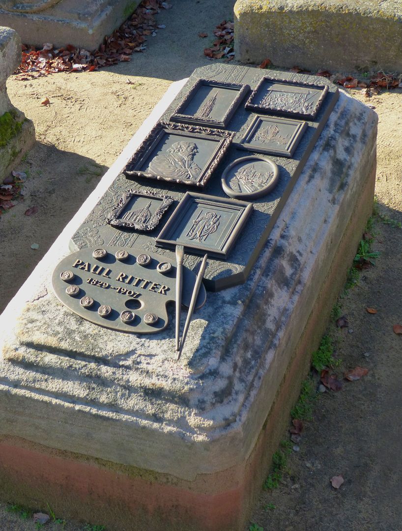 Paul Ritter grave site Gravesite with the new epitaph