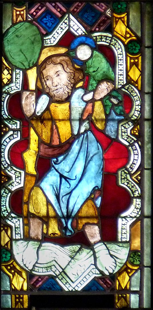 Kaiserfenster Darstellung des Hl. Christopherus im sog. Kaiserfenster