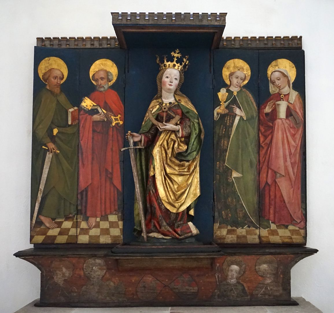 Altar of St. Catherine general view with opened wings