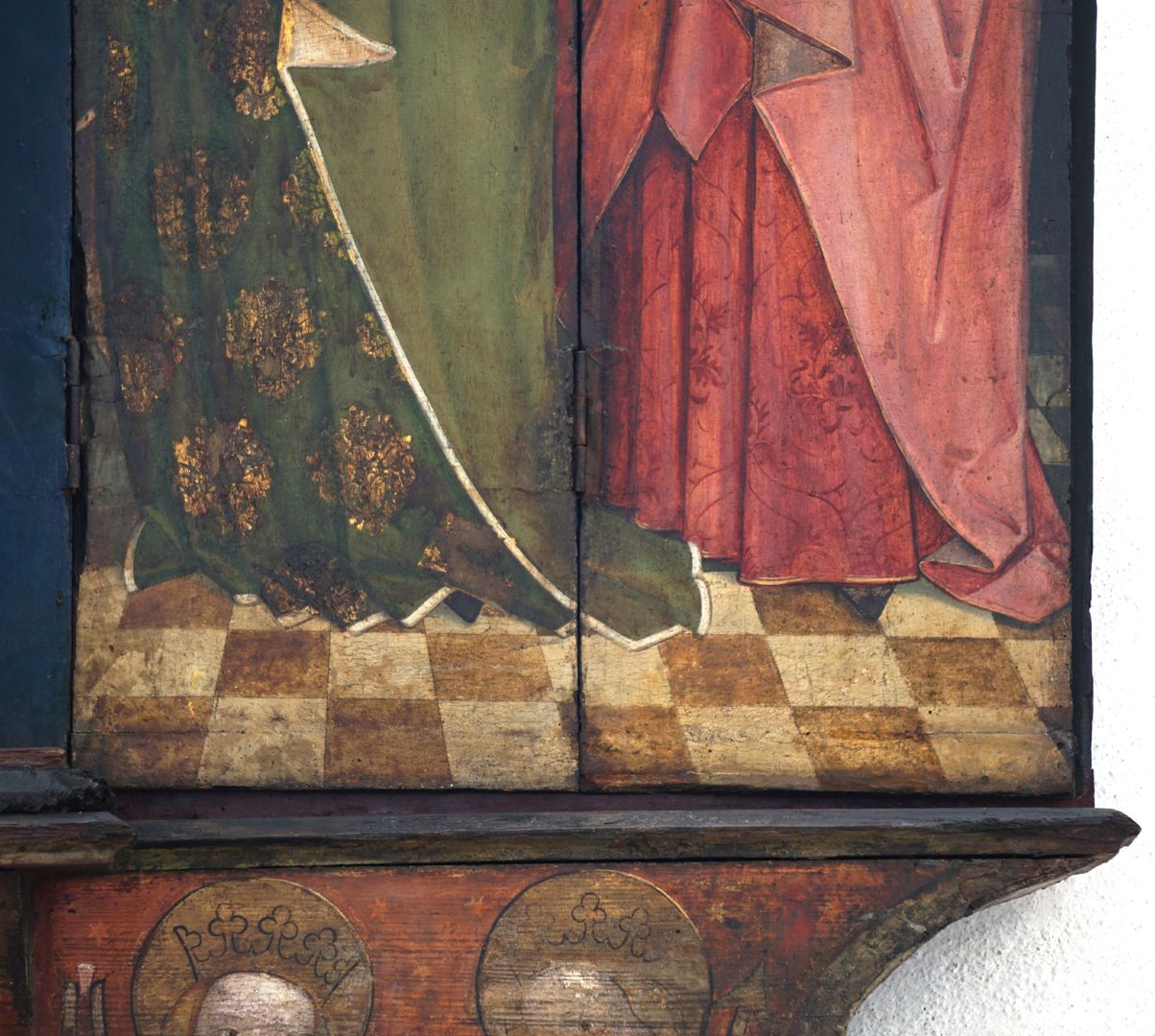 Altar of St. Catherine tight shrine wing with Barbara and Magdalena