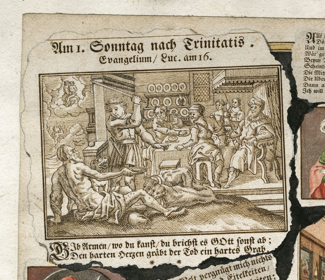 Quodlibet on the death of the wine merchant Graff upper left corner