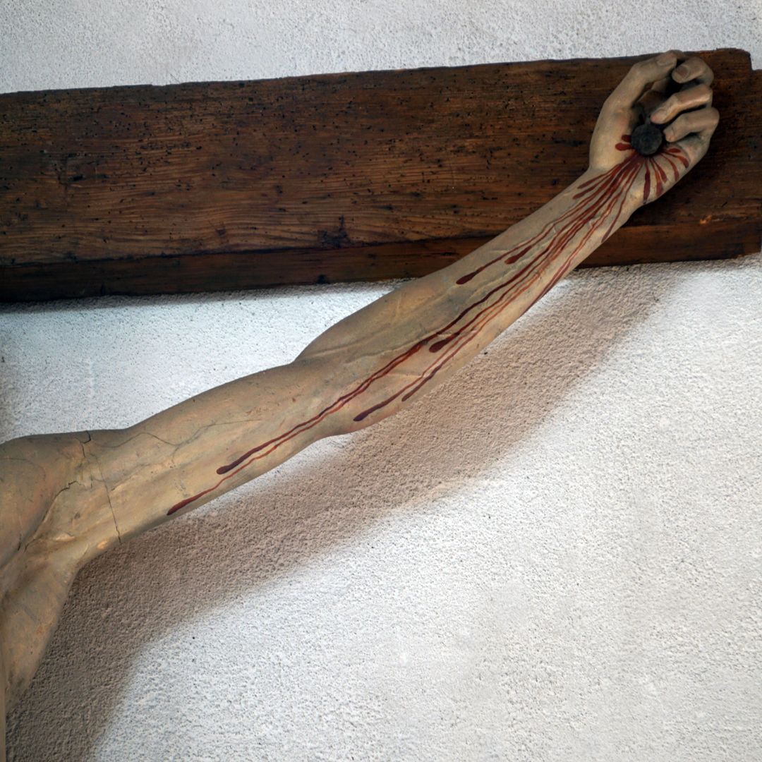 Crucifix Detailed view of the right arm