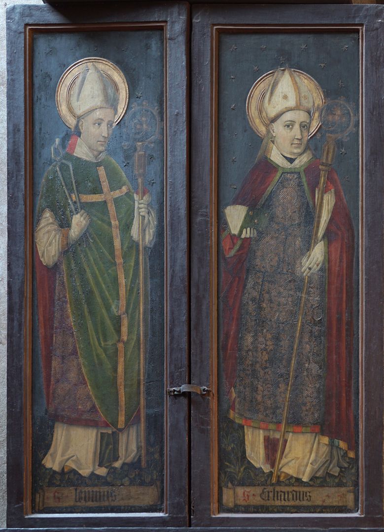 Wolfgangsaltar Geschlossener Schrein mit Abbildungen von St. Levinius und St. Erhardus