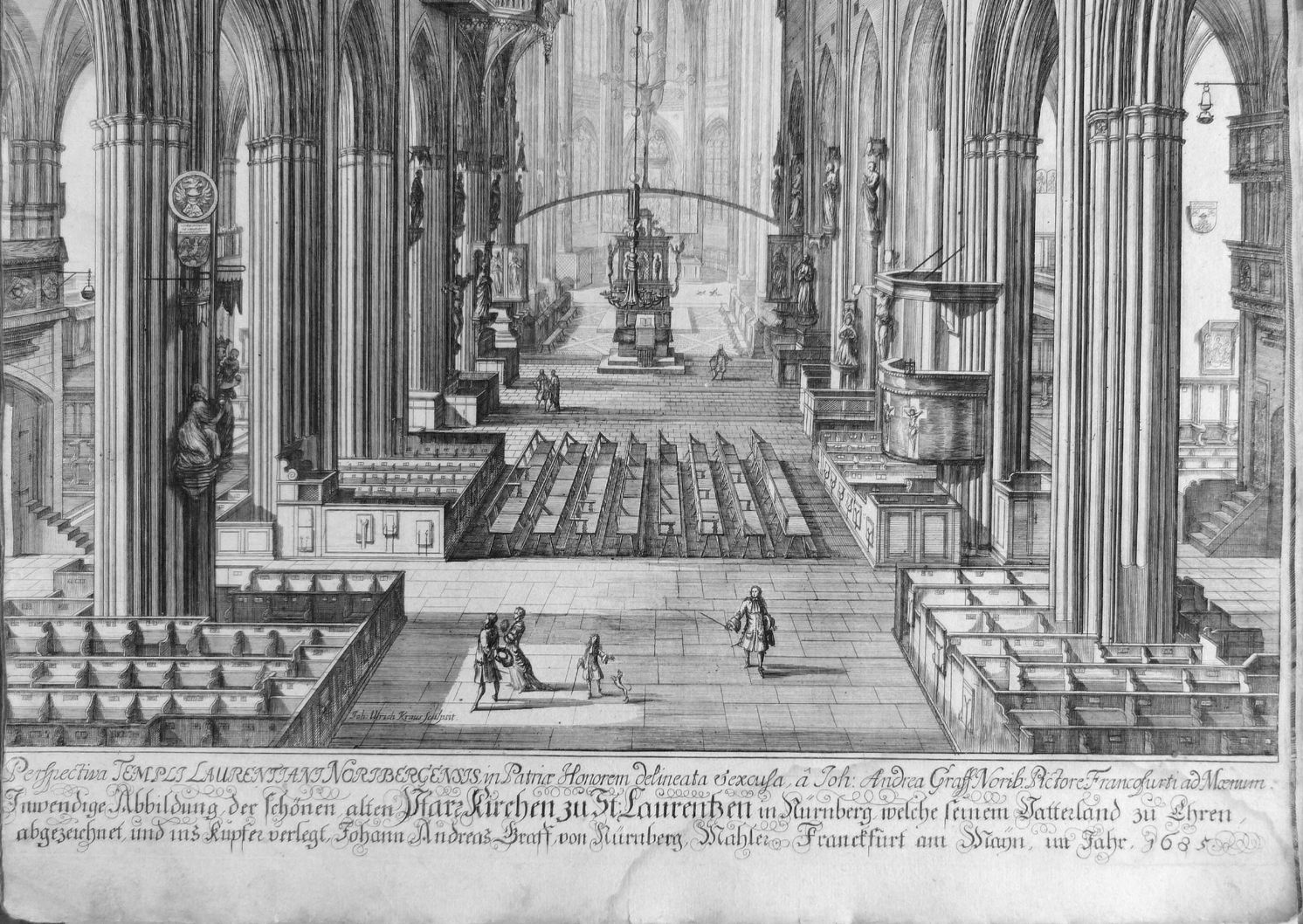 “Urbis Norimbergensis Insigniorum Templorum…” St. Lorenz-Church Lower half of the picture