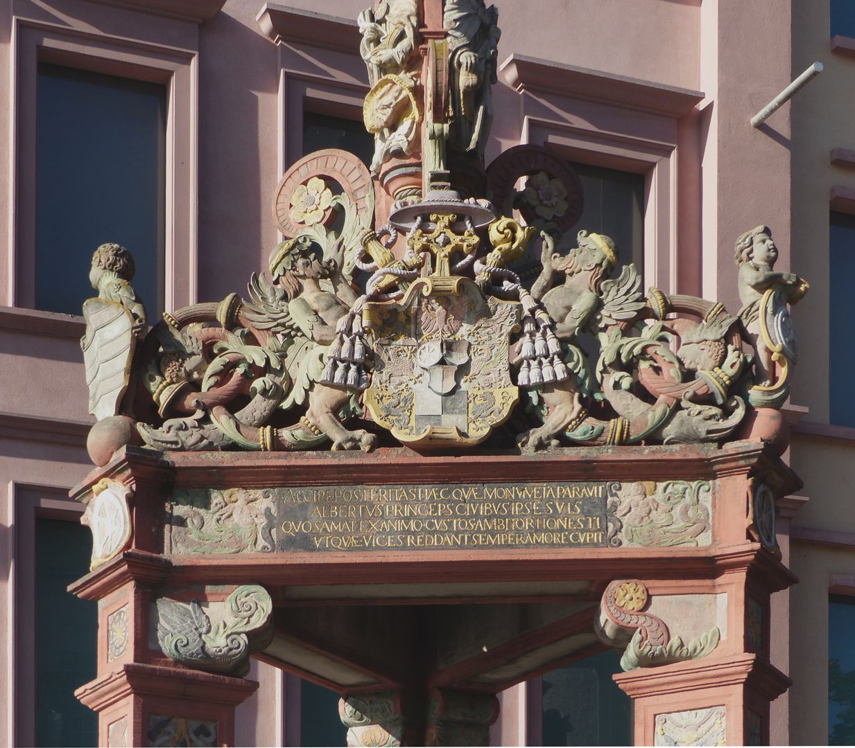 Market Fountain in Mainz View from the southwest, detail