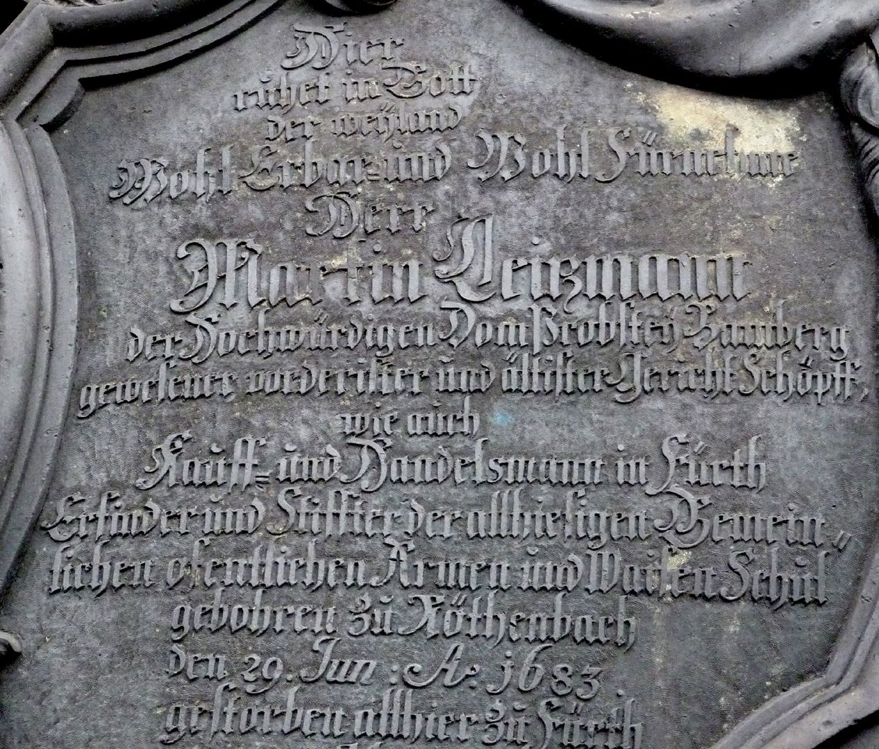 Martin Leitzmann Inschrift, oben