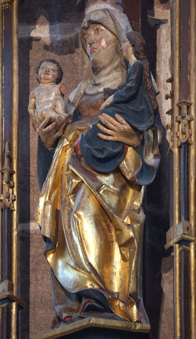 Anna the crowning superstructure of St. Anne´s Altar, detail with St. Anne