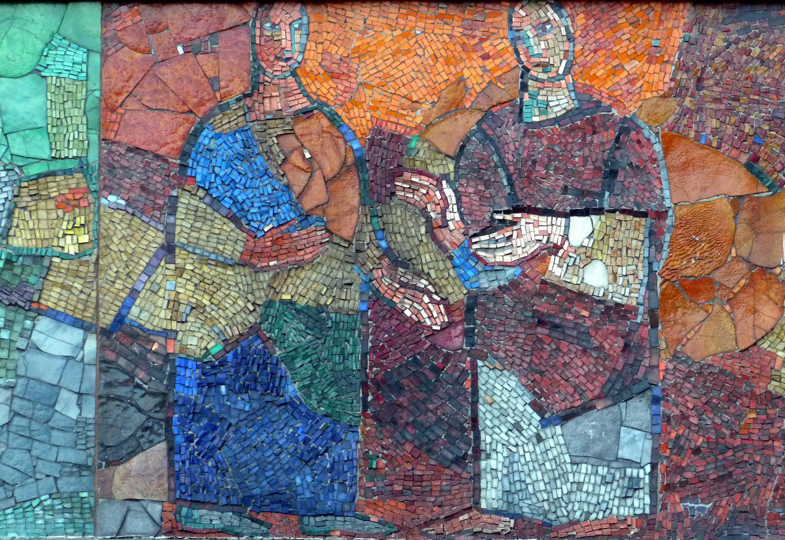 Mosaic on the Main Market (Hauptmarkt) in Nuremberg Talks