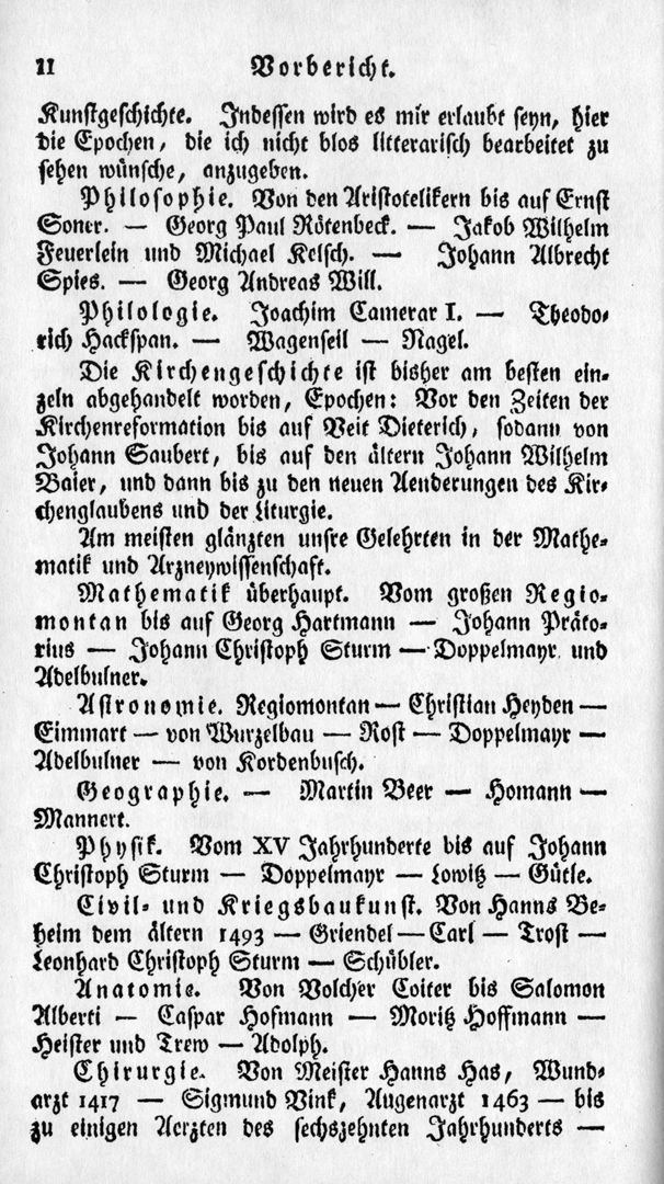 Description of the most distinguished curiosities in the Imperial City of Nurembergin its districts Preliminary report/ II