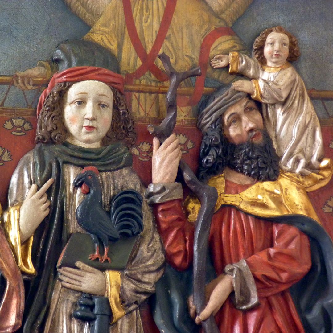 Osternoher Altar Detail: Hll. Vitus und Christophorus
