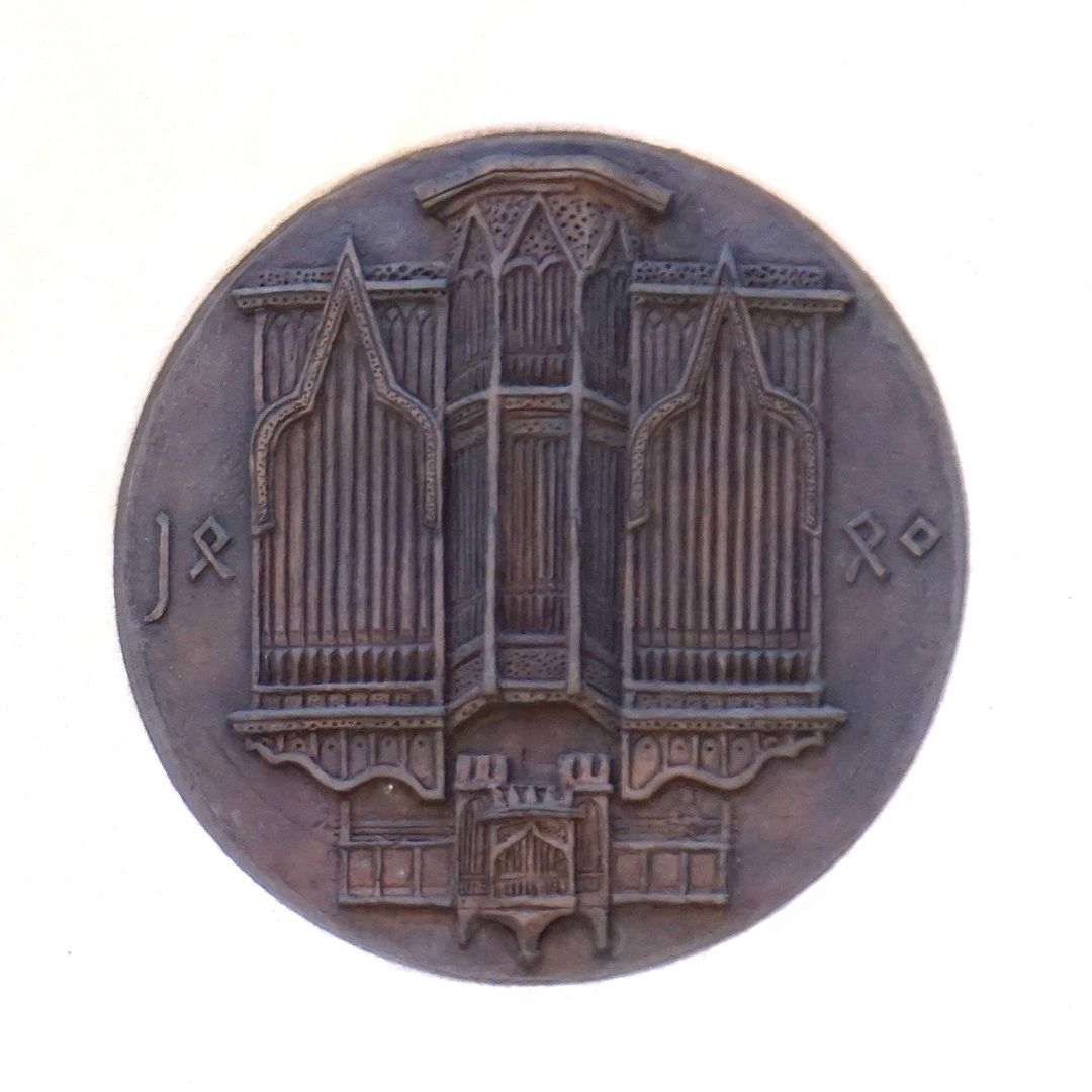 Pachelbel-Gedenktafel Darstellung der Traxdorf-Orgel