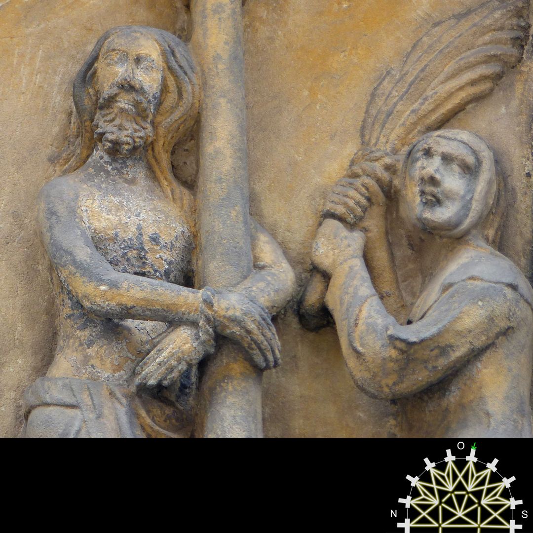 Passionsreliefs Jesus an der Geißelsäule, Detail