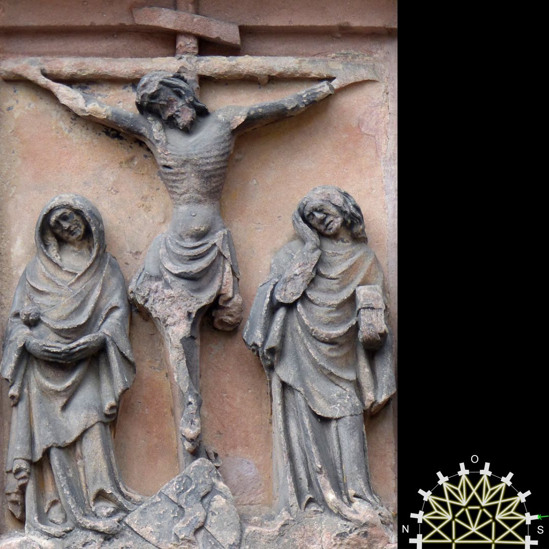 Passionsreliefs Christus am Kreuz - Wappen der Behaim