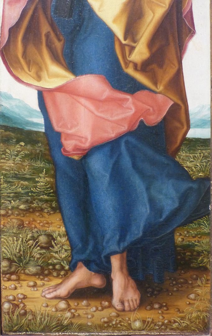 Angel/ John the Baptist/ John the Evangelist/ Christopherus Johannes der Evangelist, Detail