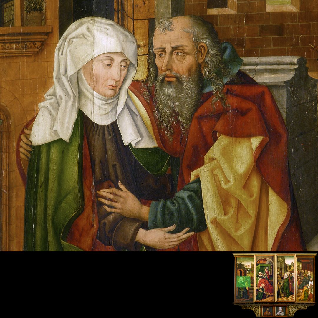 Peringsdörffer Retable 2nd Transformation, Anna and Joachim at the Golden Gate, detail