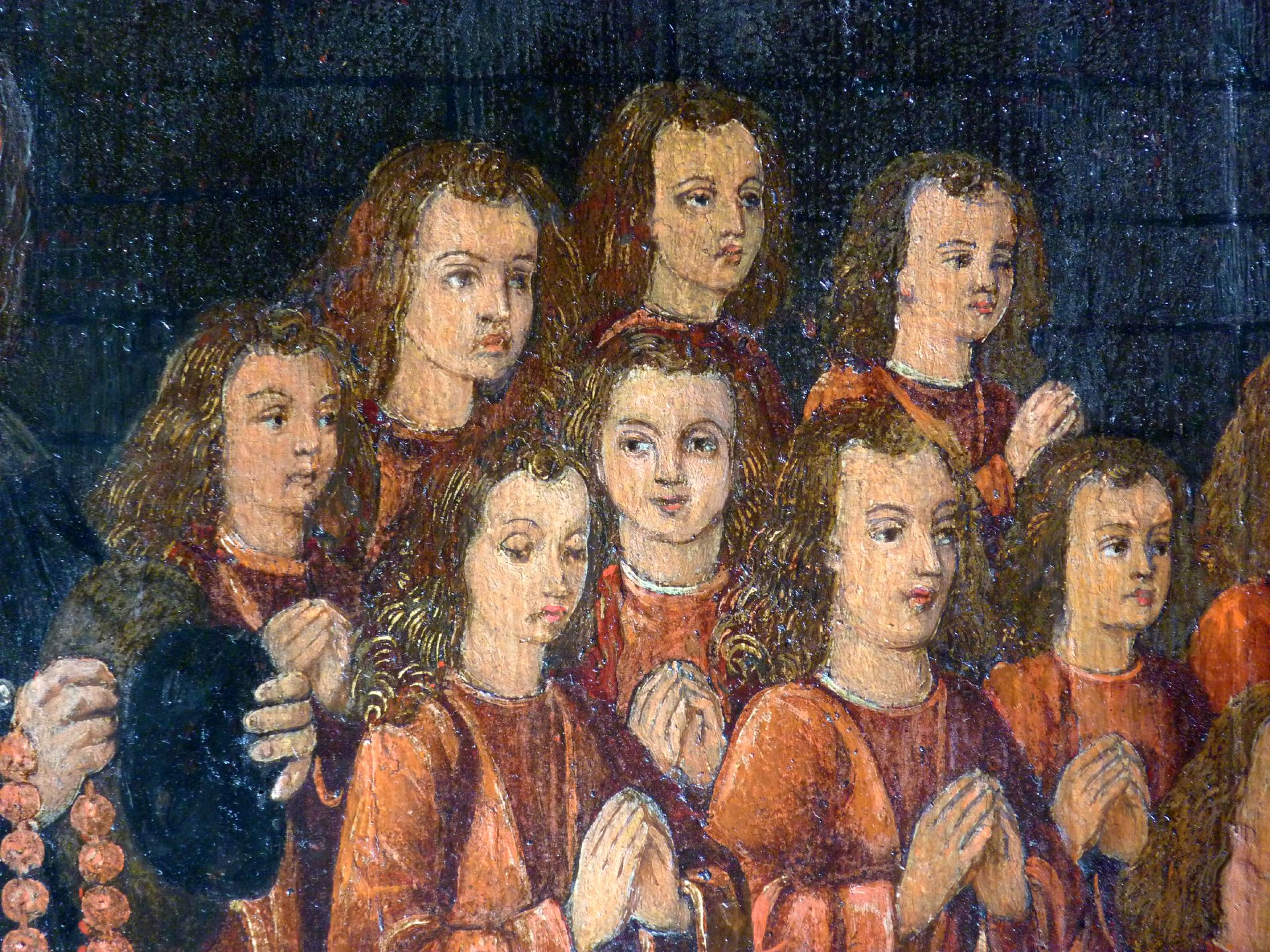 Peter´s Altar Antependium, detail with the sons of Nikolaus Topler to the right of Peter, detail