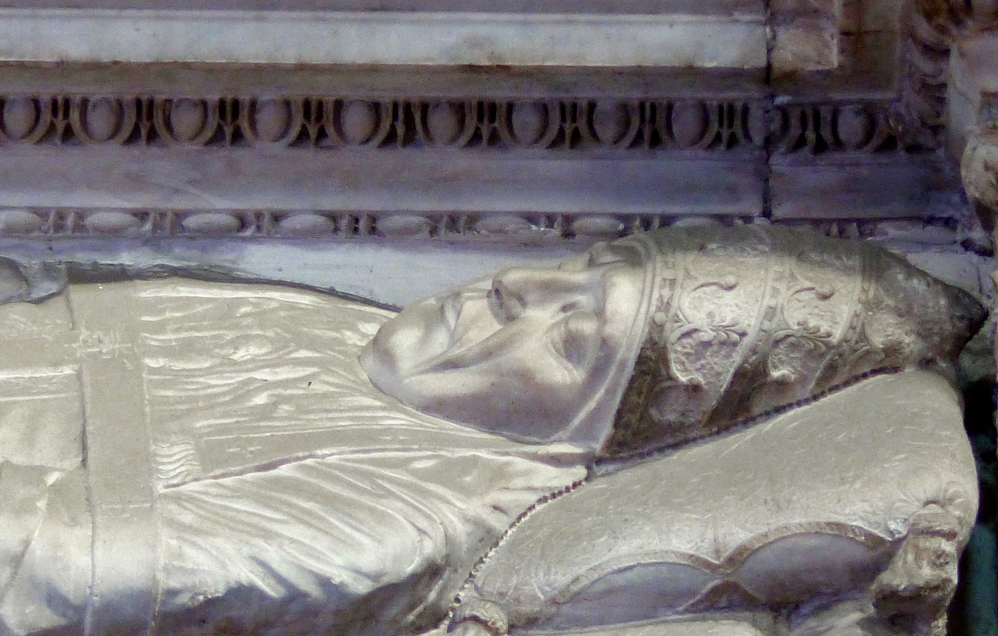 Grabmal Pius II. Portait des Verstorbenen