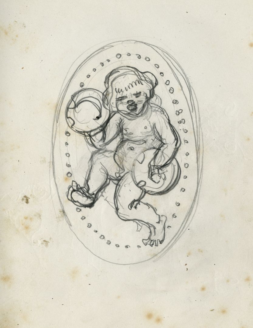 Sketch books Sketch for a building decoration?