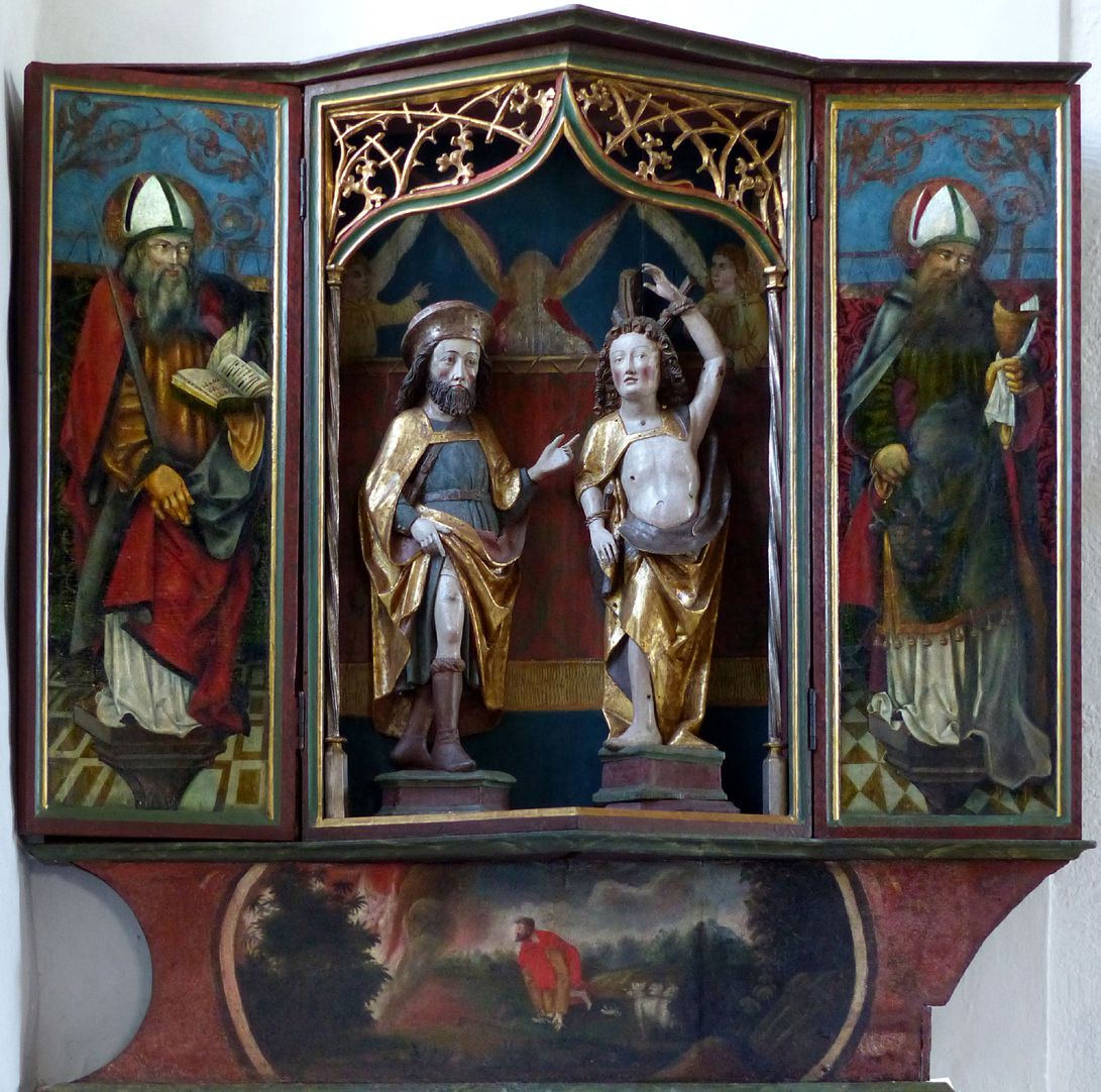 Puschendorfer Pestaltar Gesamtansicht, Bemalung der Flügel gegen 1520