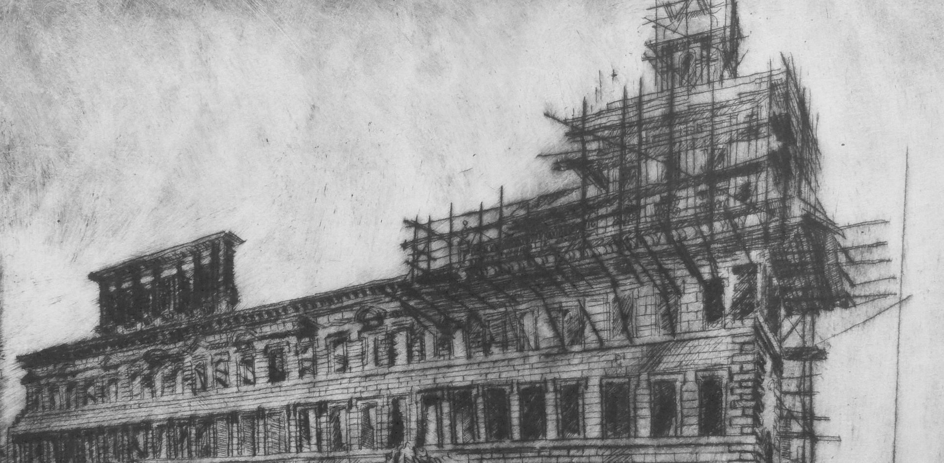 Old City Hall, rebuilding Detail