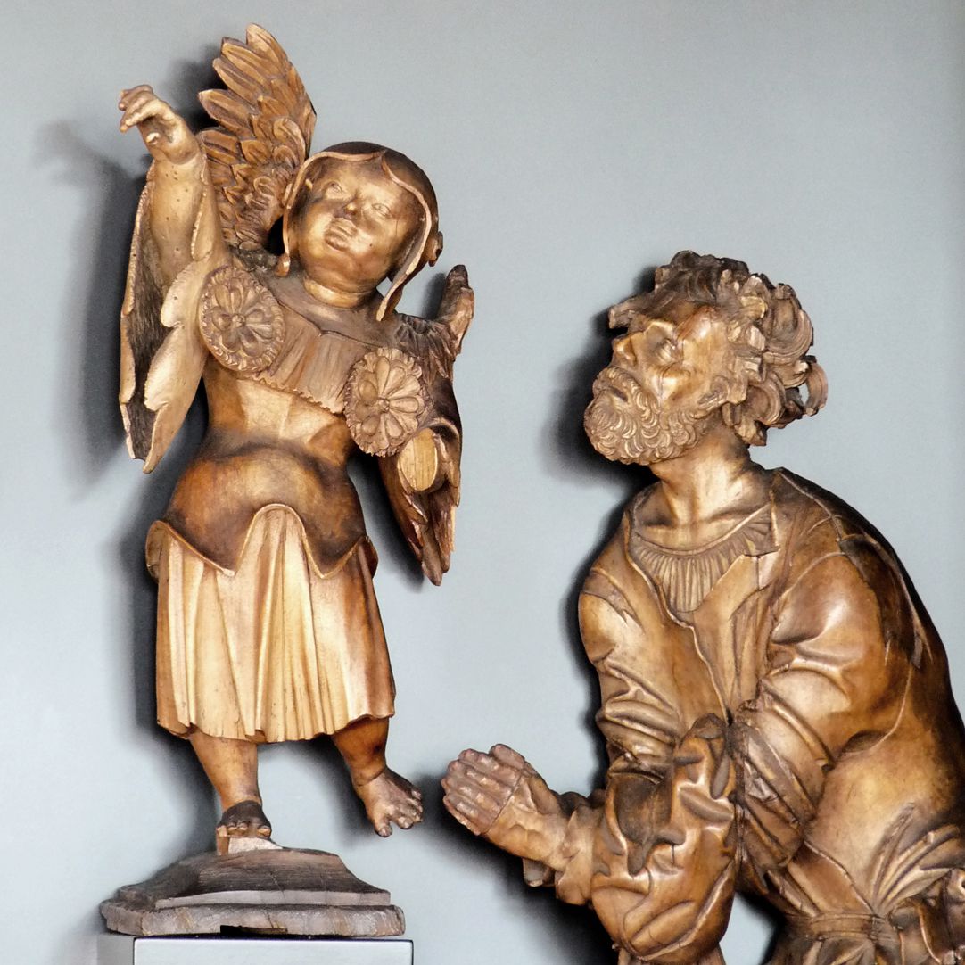 Richtergruppe Der Arme mit dem Engel, Frontalansicht, Detail