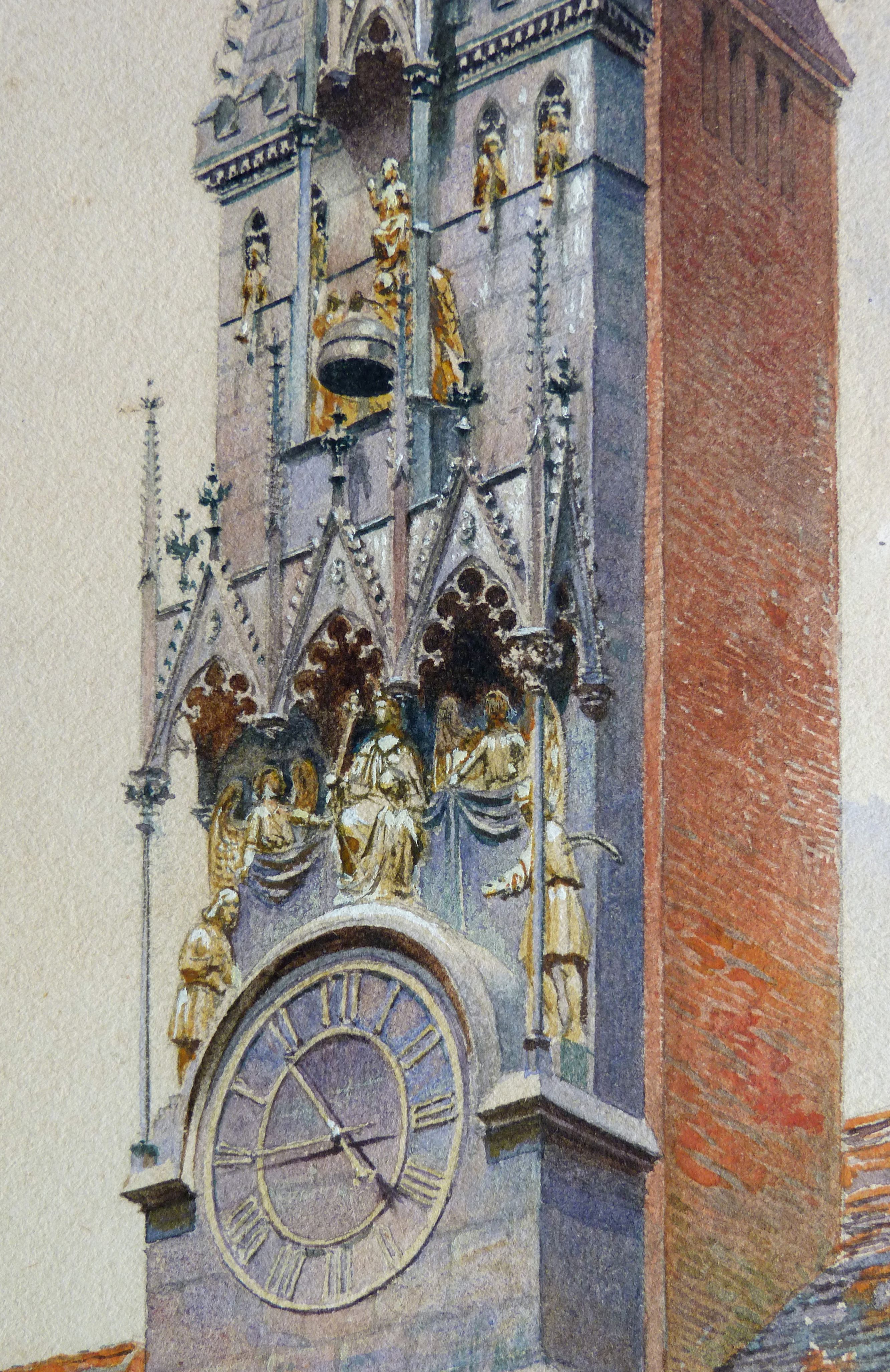 German National Museum, Augustine wing, so-called Wittelsbach Court with Wittelsbach clock Wittelsbach clock