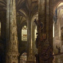 Tabernacle in St Lorenz-Church in Nuremberg with bridal procession form the early 17th century