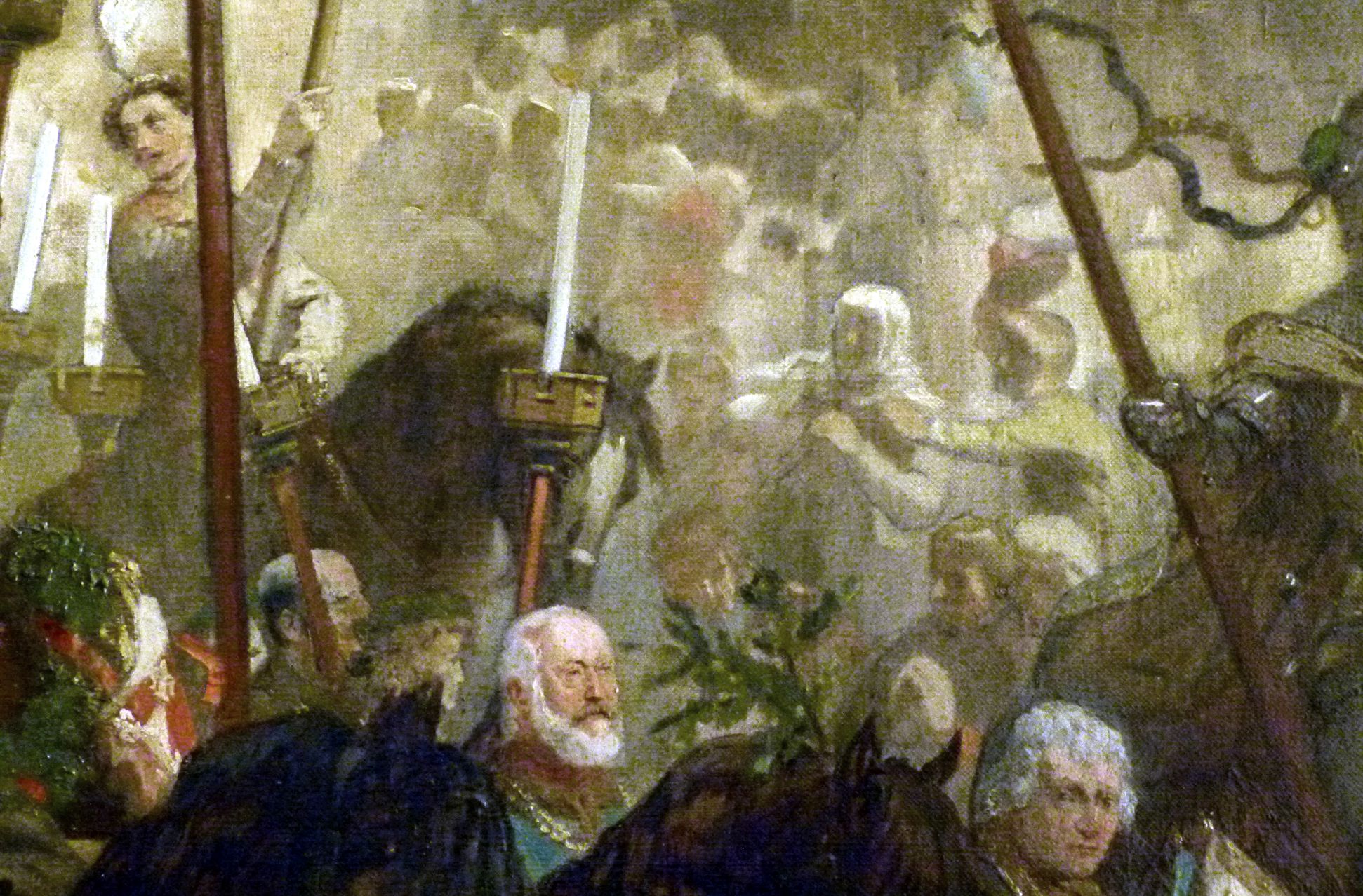 The transfer of the Imperial Regalia in Nuremberg on 22nd March 1424 Procession, detail