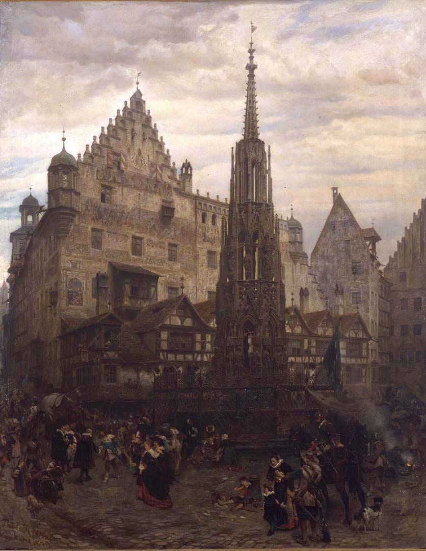 The Beautiful Fountain in Nuremberg in 1632 