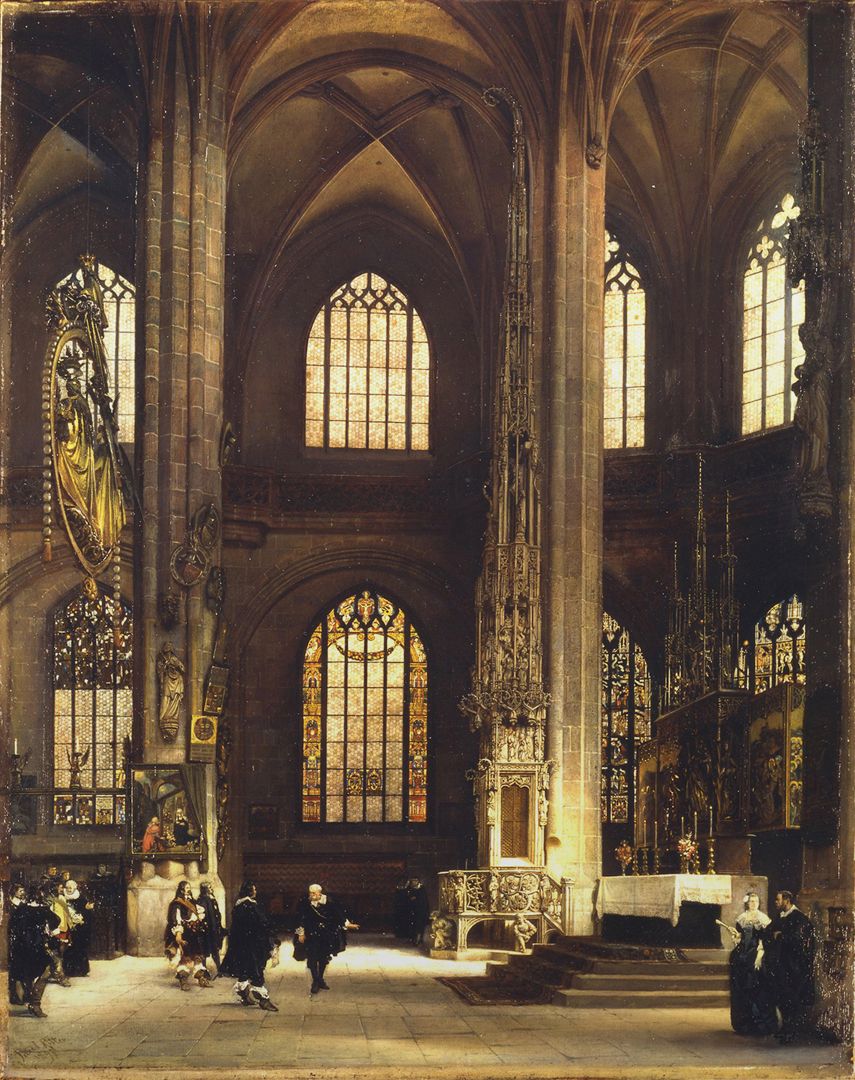The Sacrament House (Tabernacle) by Adam Kraft in the Lorenzkirche 