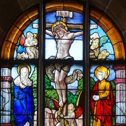 Rochus Chapel / Window w / Crucifixion of Christ