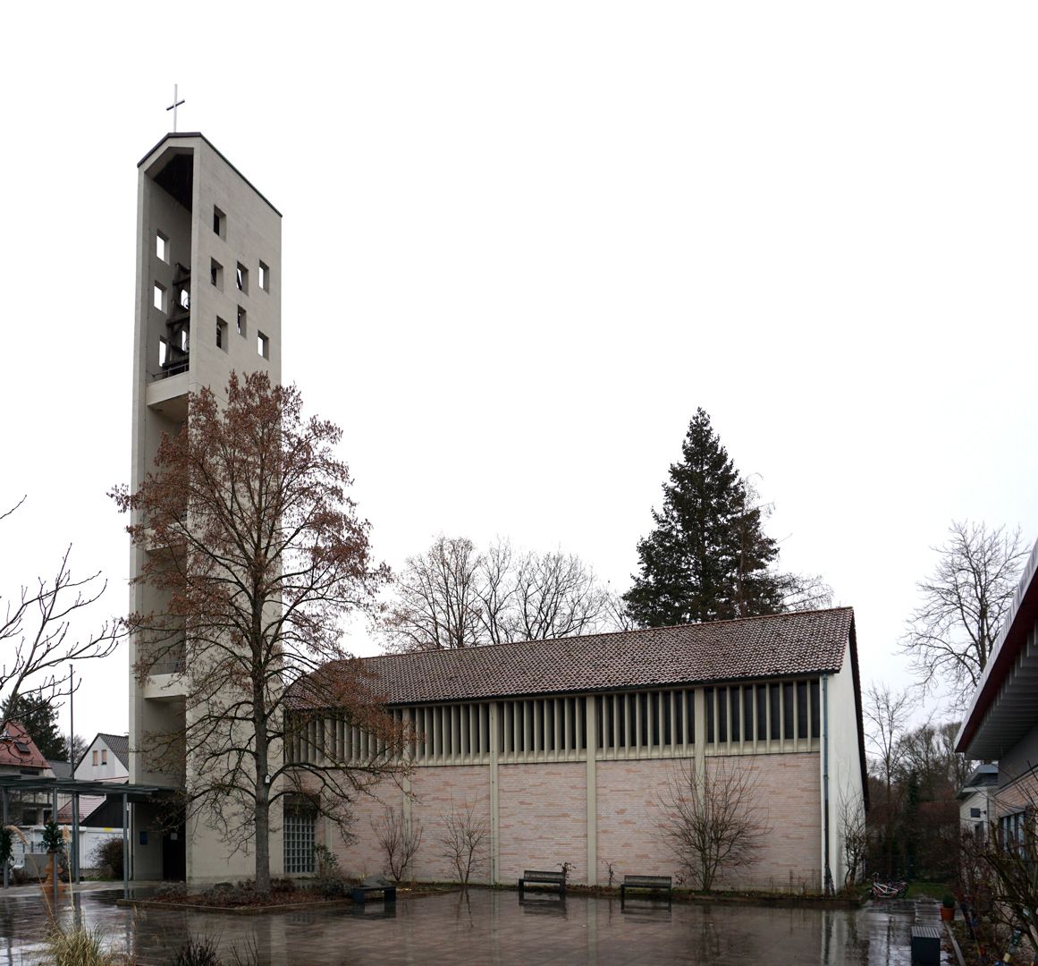 Christ Church in Nuremberg-Altenfurt Campanile and church