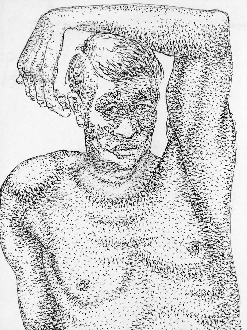Male nude study Detail
