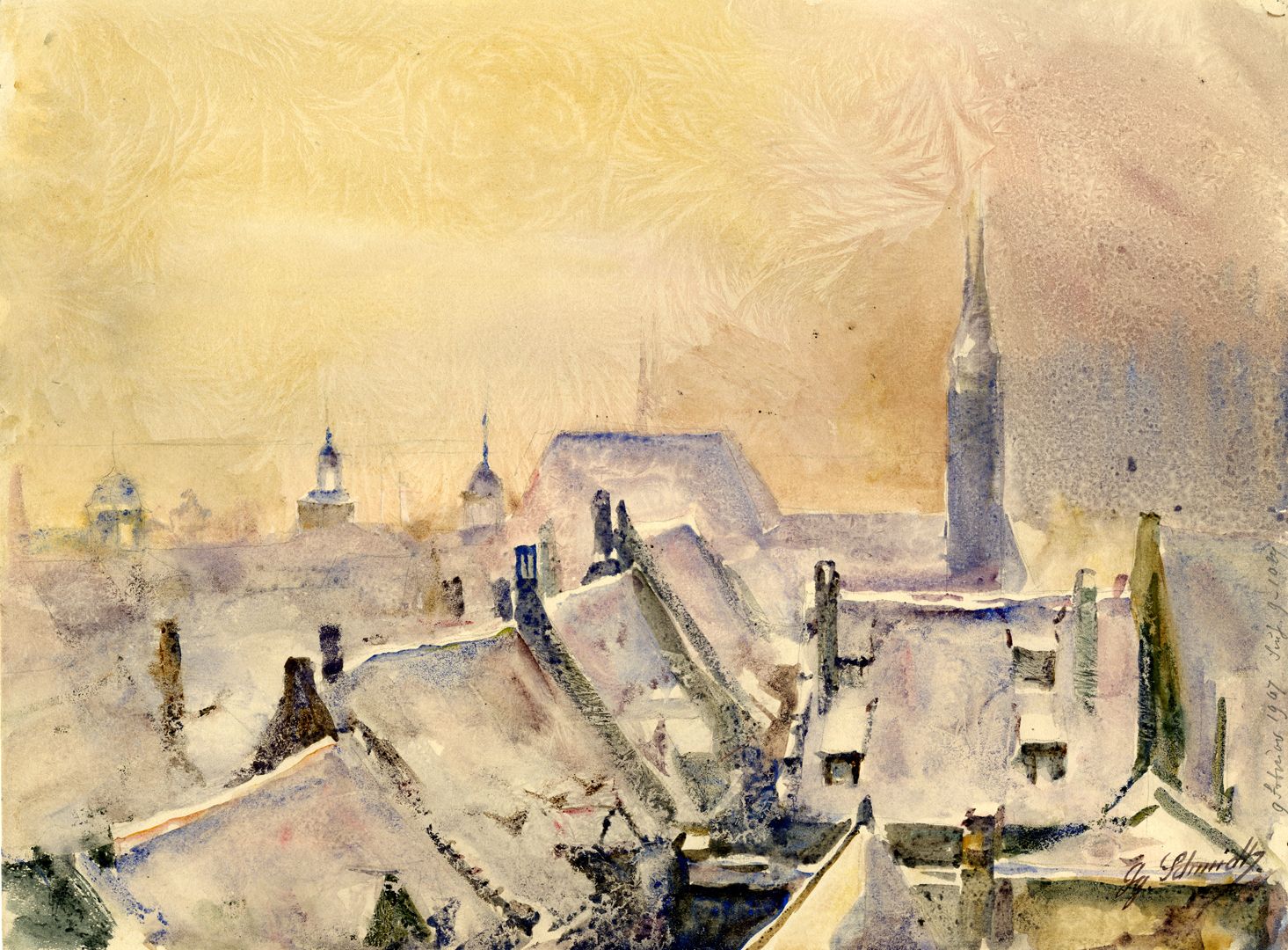 Roofscape of the Old Town of Sebald with the Town Hall and St. Sebaldus Church 