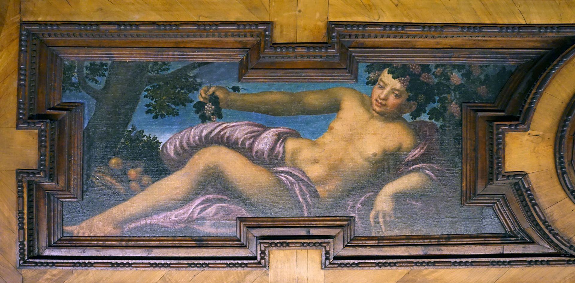 Ceiling of the beautiful room Autumn (Bacchus, god of wine)