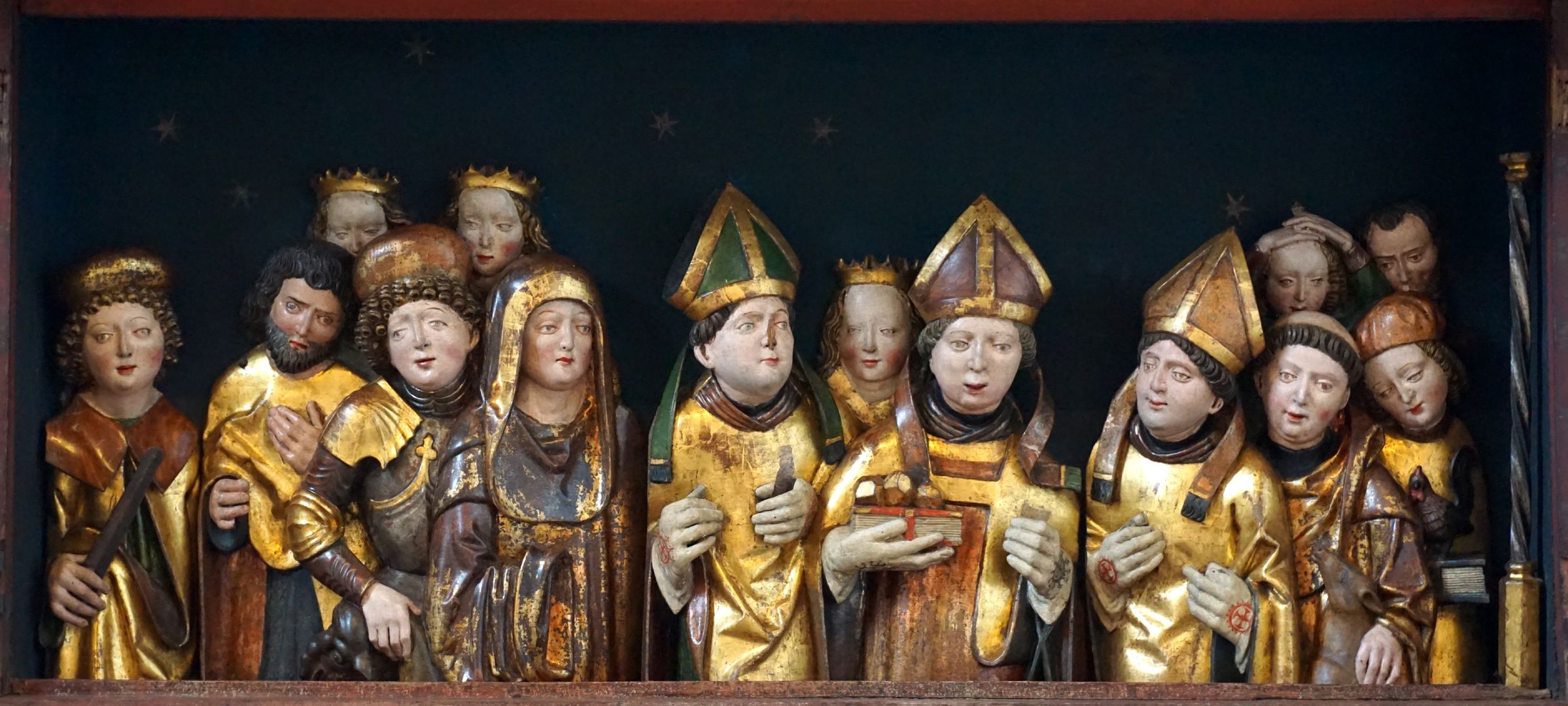 Annen- oder Sippen-Altar Predella mit 14 Nothelfern