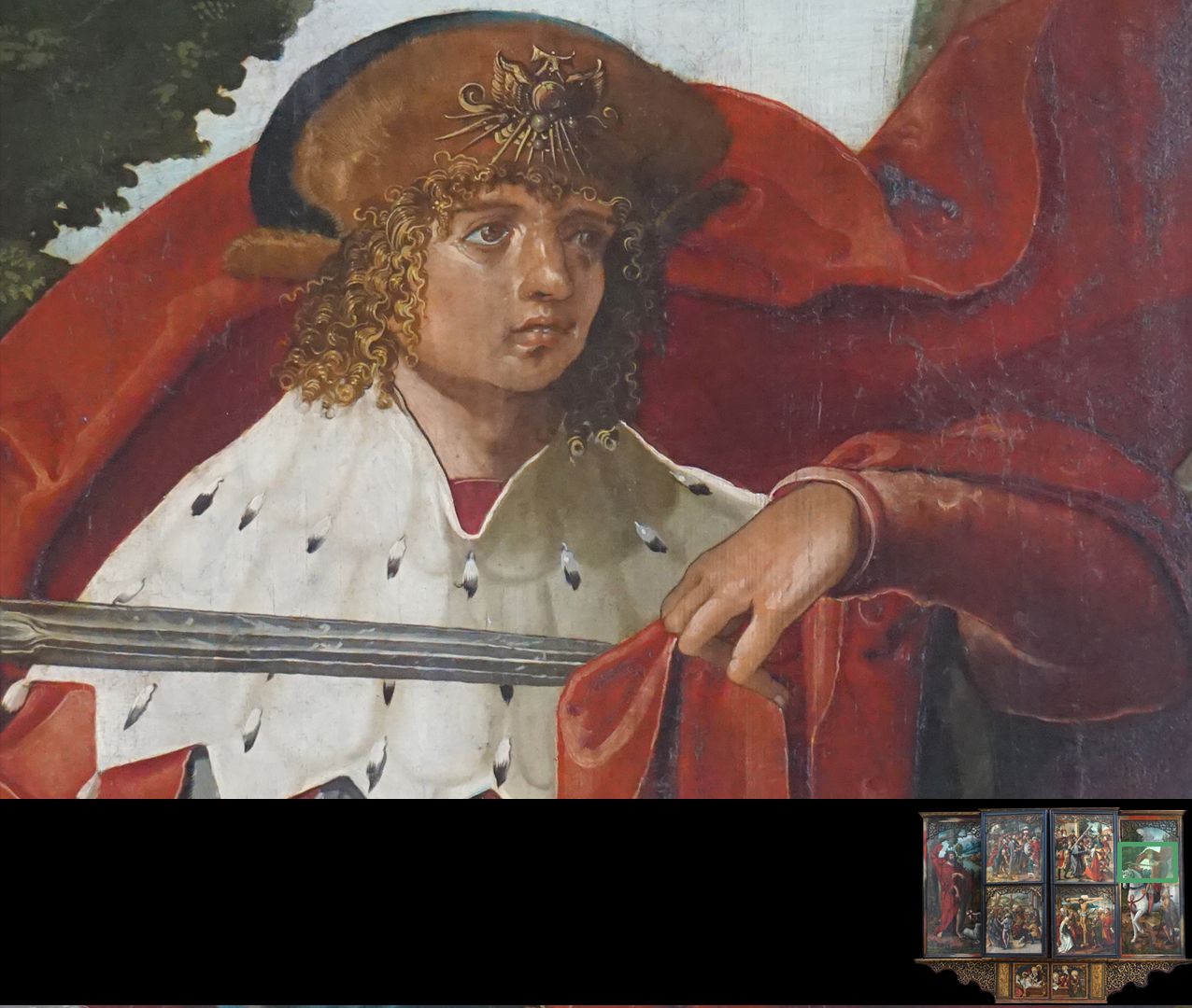 Hochaltar / Schwabach / zweite Wandlung Sankt Martin und der Bettler, Detail