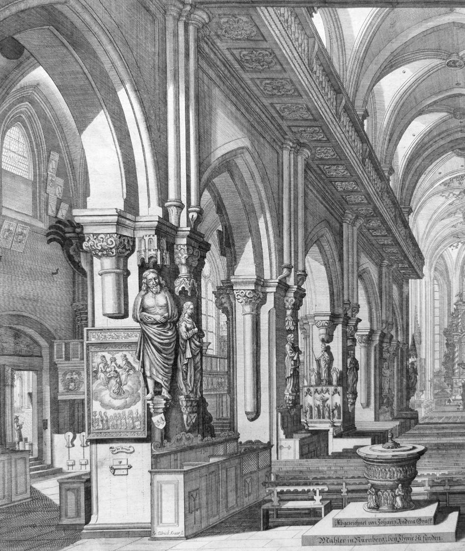 “Urbis Norimbergensis Insigniorum Templorum…” St. Sebald-Church Left half of the picture