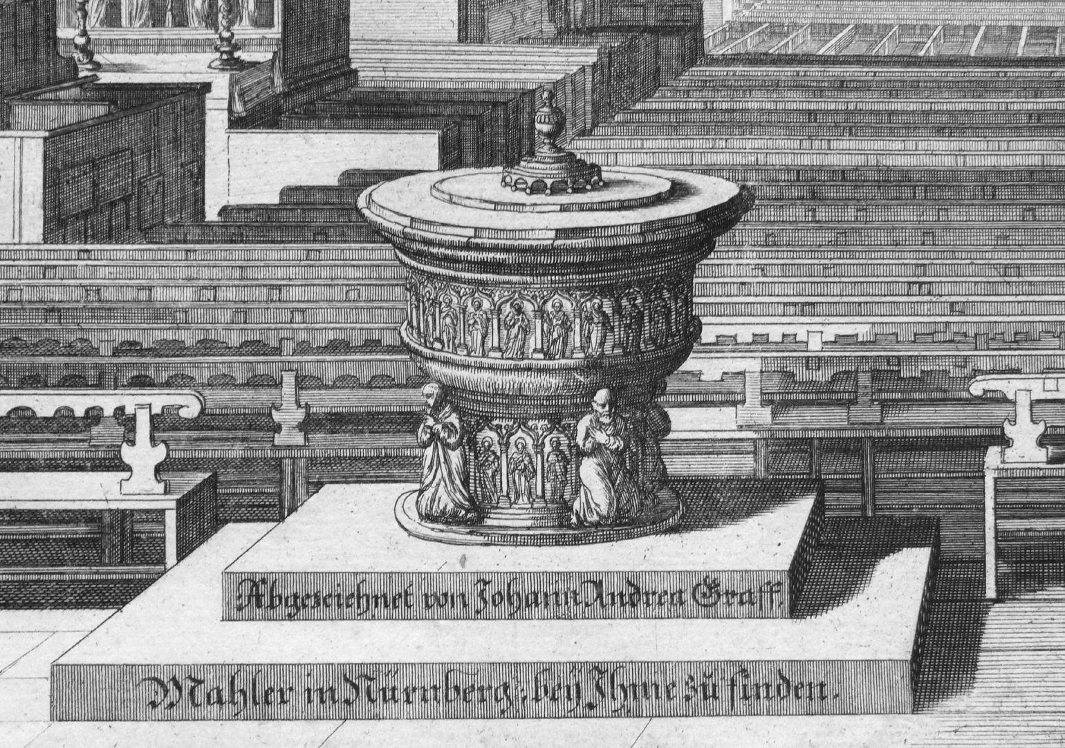 “Urbis Norimbergensis Insigniorum Templorum…” St. Sebald-Church Baptismal font