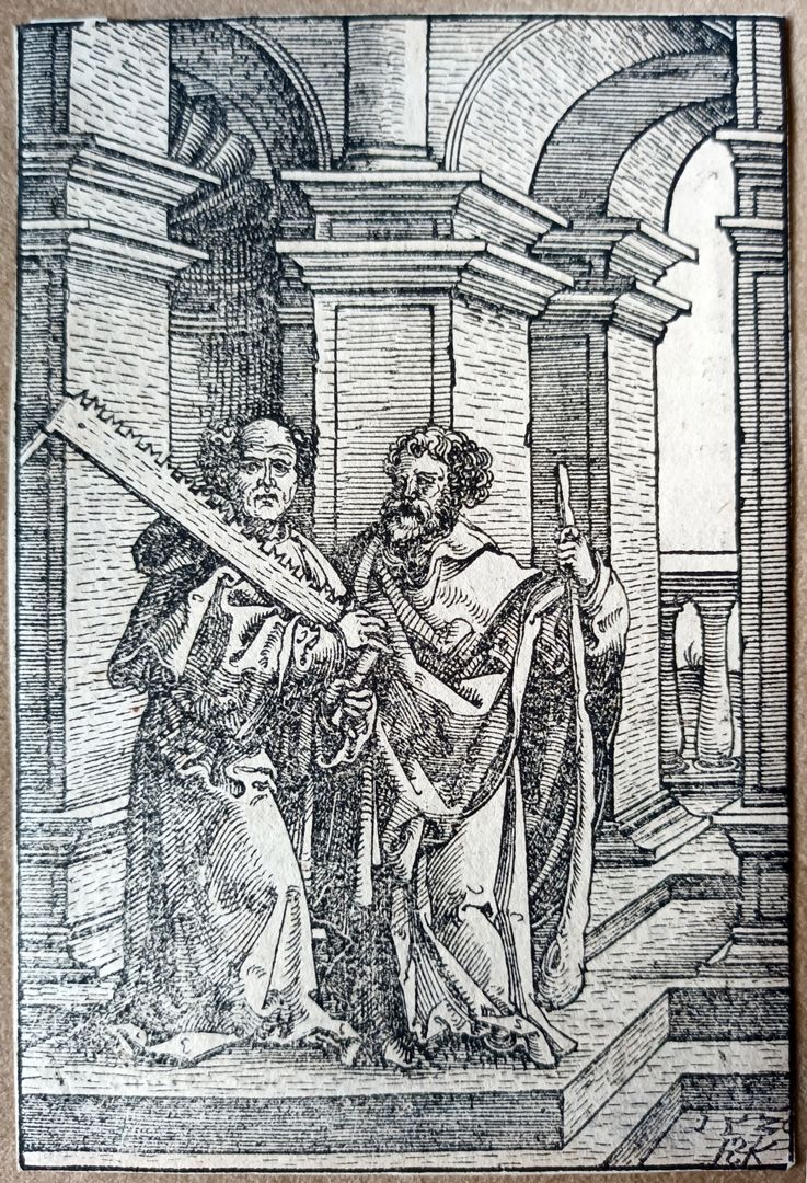 Joseph or Simon Zelotes with Judas Thaddeus or Jacobus Minor 