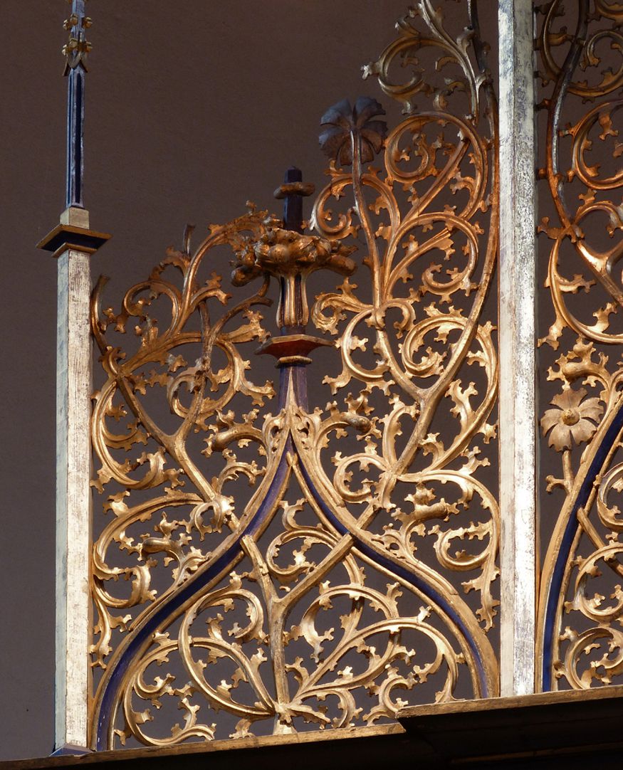 St. Bartholomäus, Hochaltar Gesprenge, Detail