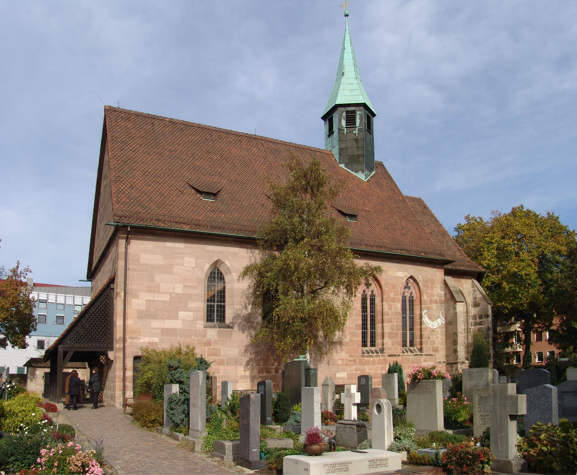 St. Jobst Kirche von SW, 1356-1891, 1948