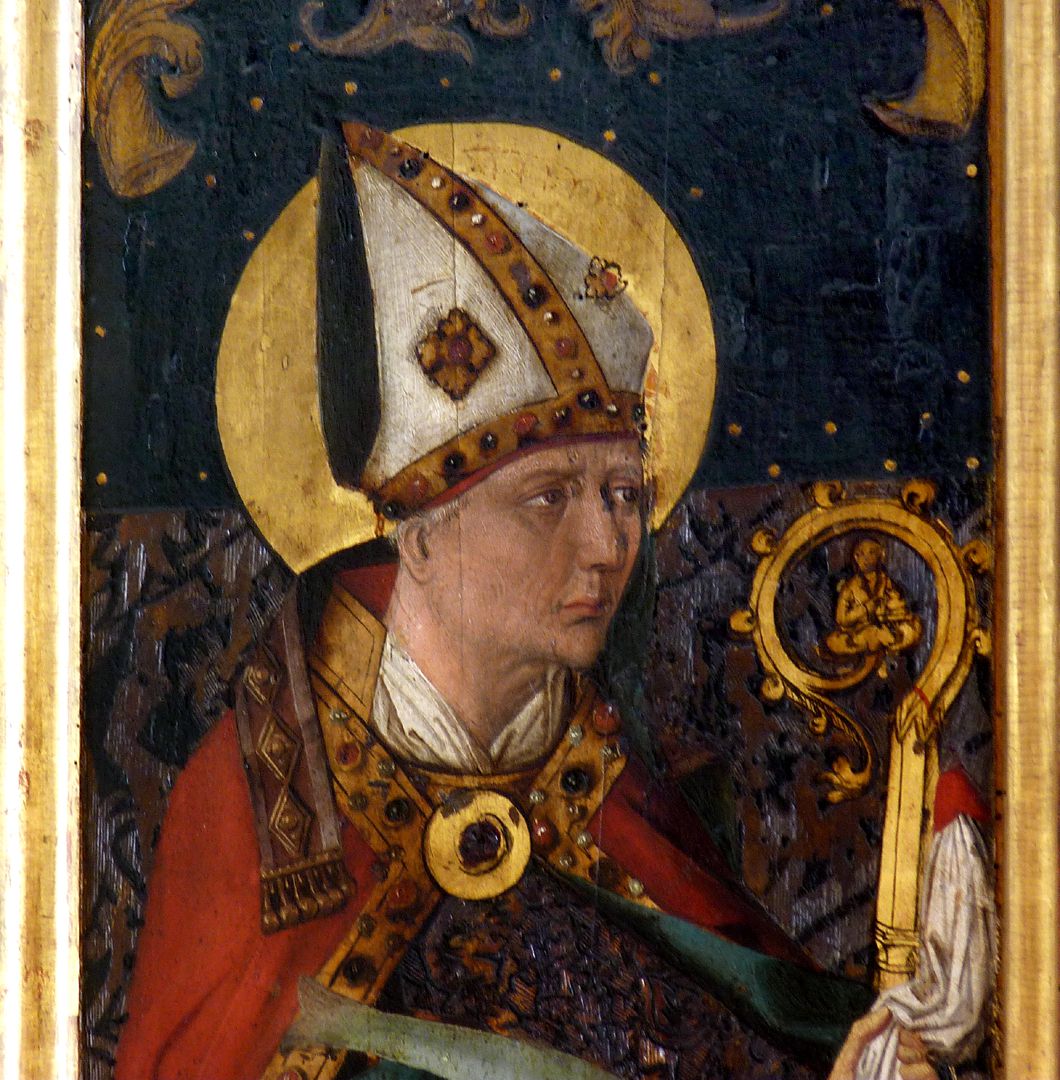 St. Jobst Ottmaraltar, linker Flügel, Heiliger Ulrich, nach 1500