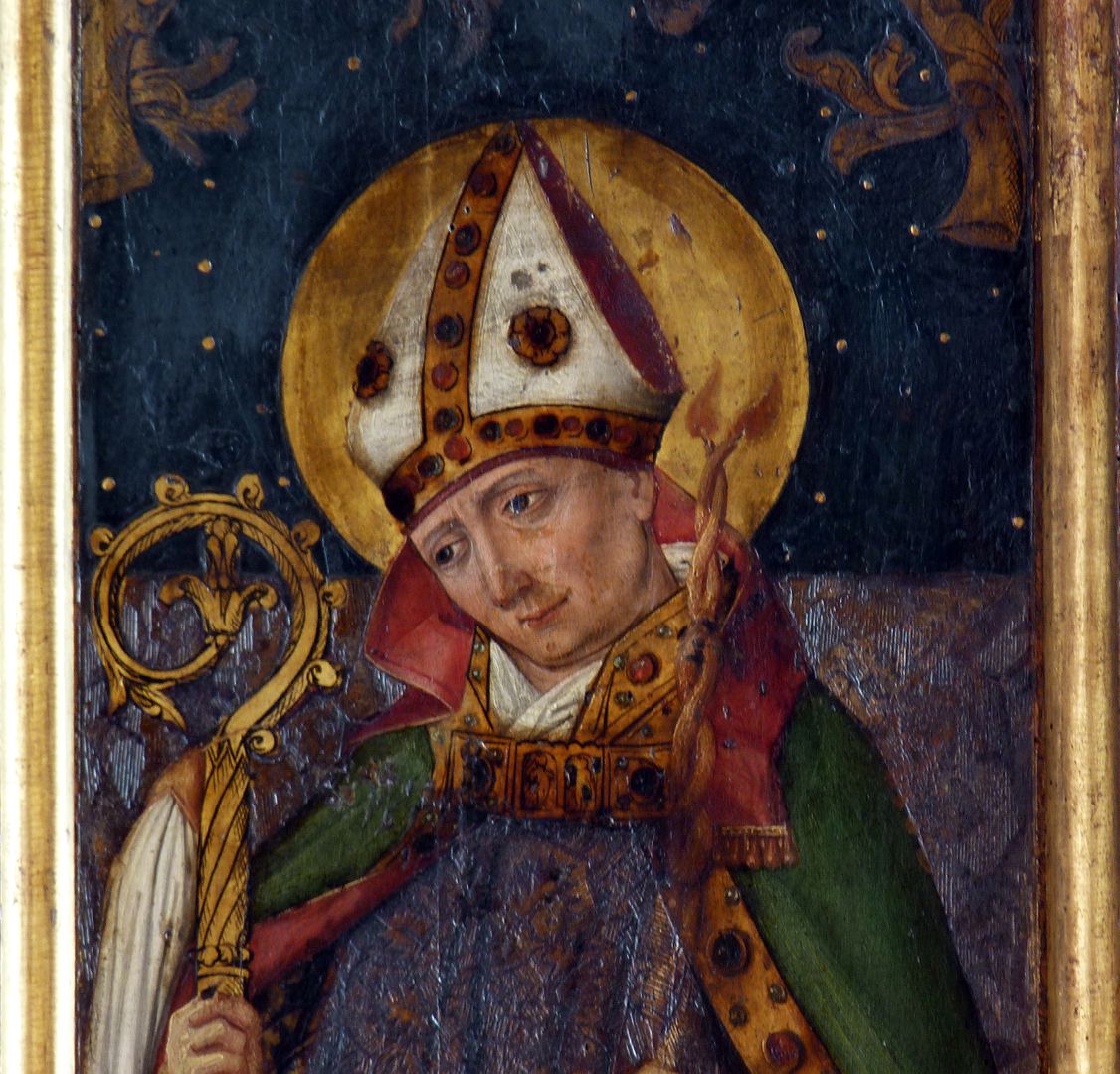St. Jobst Ottmaraltar, rechter Flügel, Heiliger Blasius, nach 1500