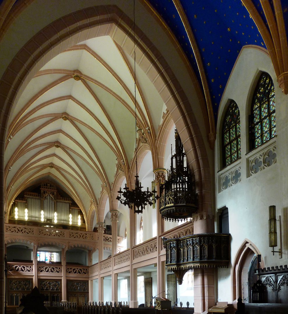 Parish Church St. Peter´s (Sonneberg) Diagonal view from the choir to the nave