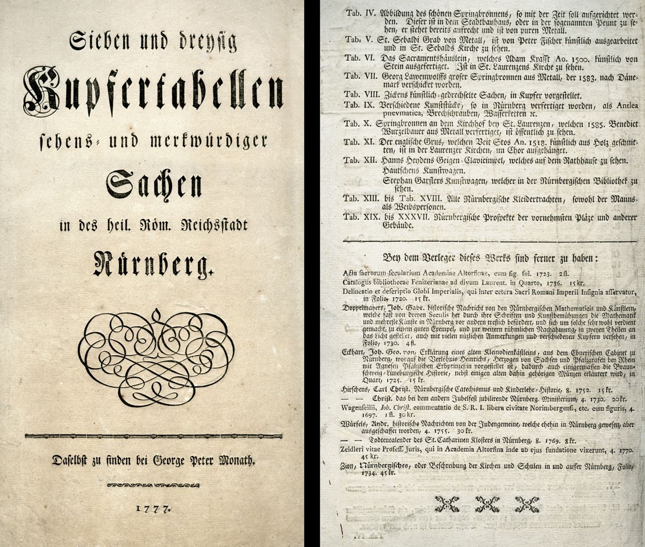 Neptune fountain Buchtitel (1777) / Tab. IV - XIX