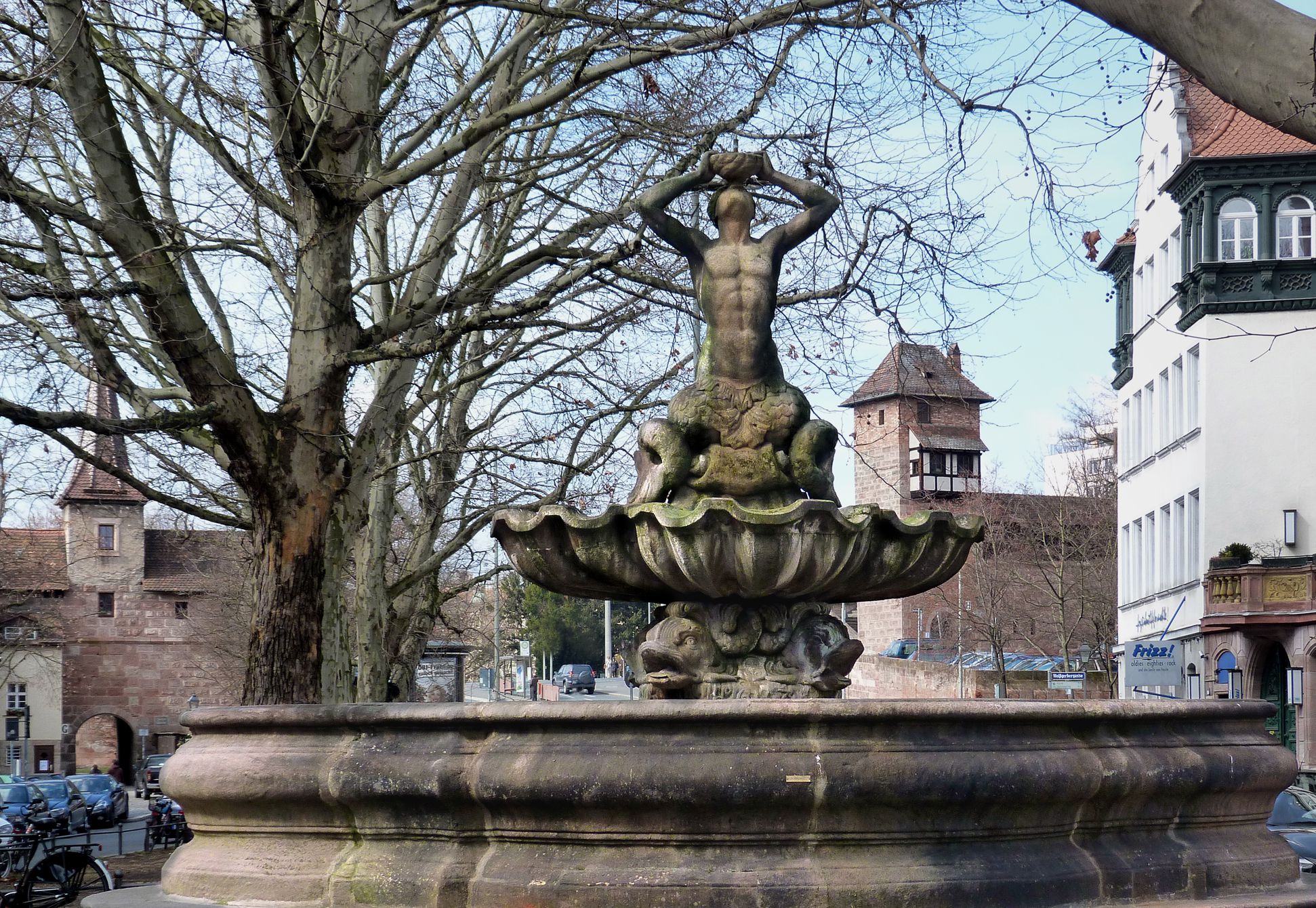 Tritonbrunnen Detailansicht von Osten