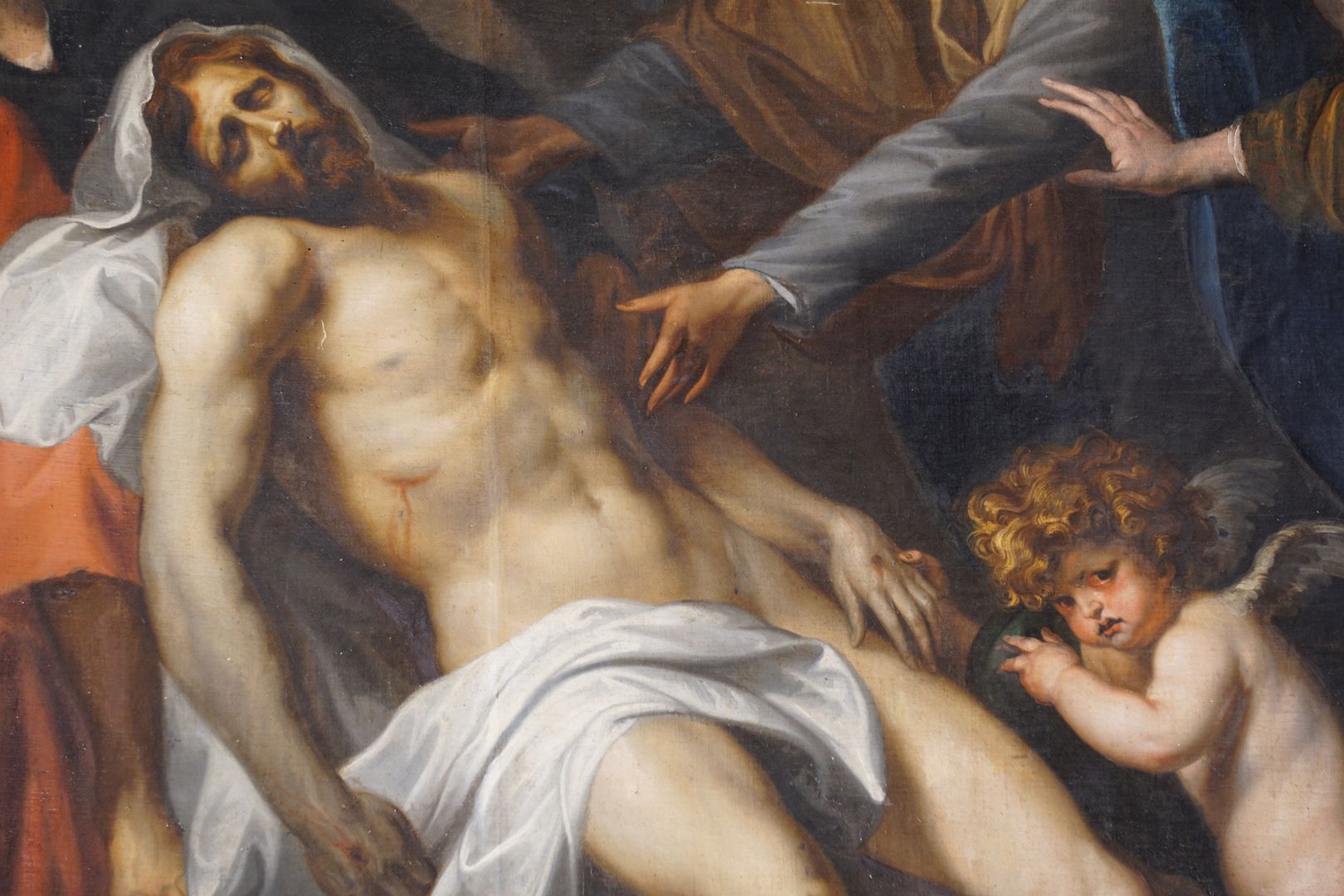 Lamentation of Christ Detail with the body of Jesus