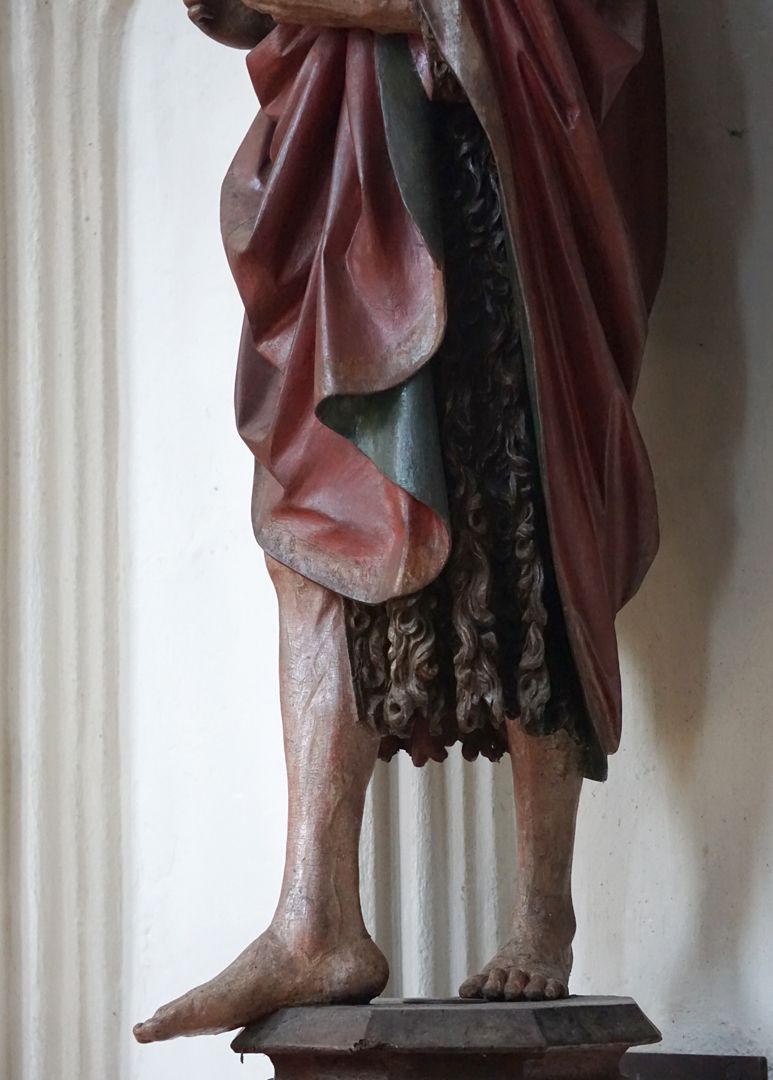 John Baptist Gewand und Beine, seitliche Ansicht