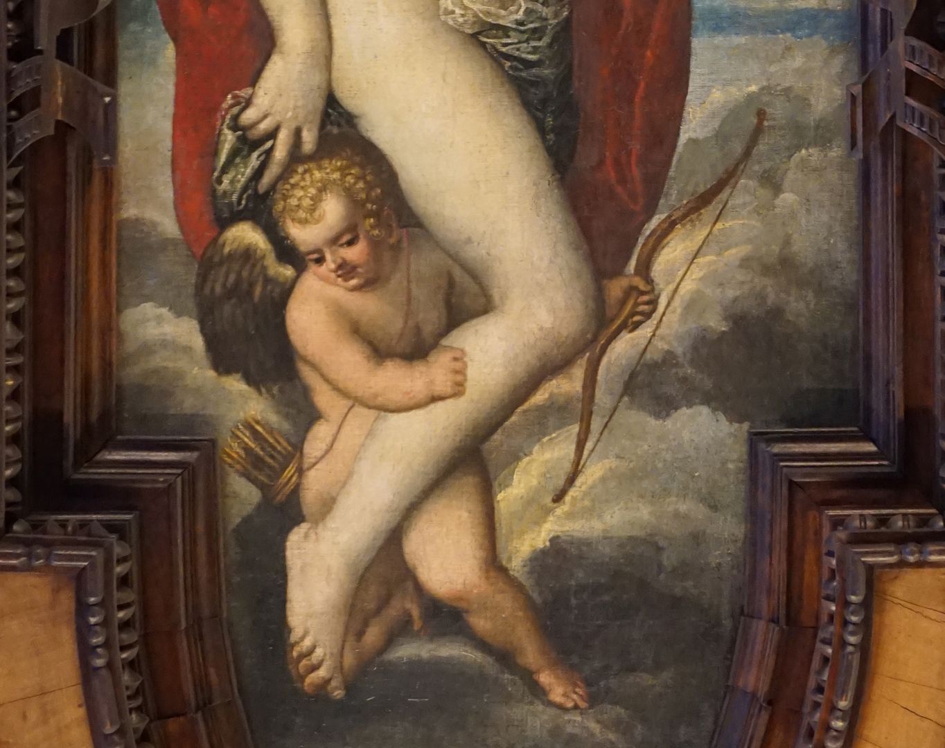 Ceiling of the beautiful room Venus, detailed view with Cupid
